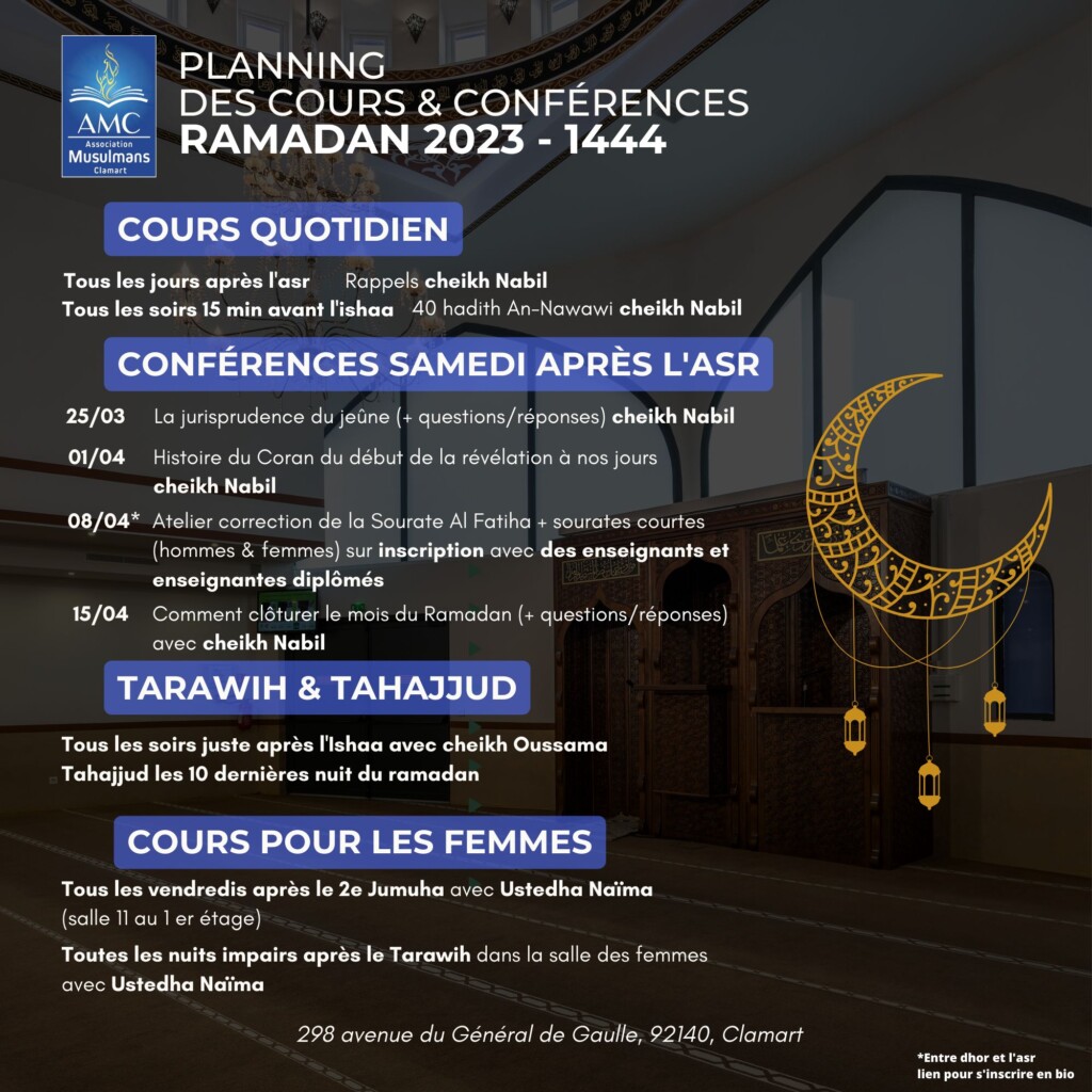 Calendrier du Ramadan 2023