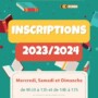 Ouverture des inscriptions pour l’année 2023/2024